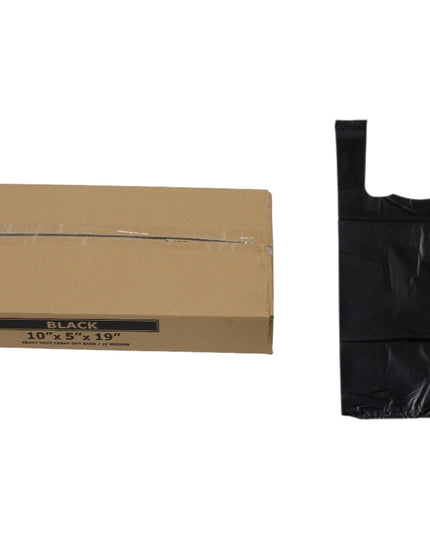 10X5X19 BLACK T-SHIRT BAG