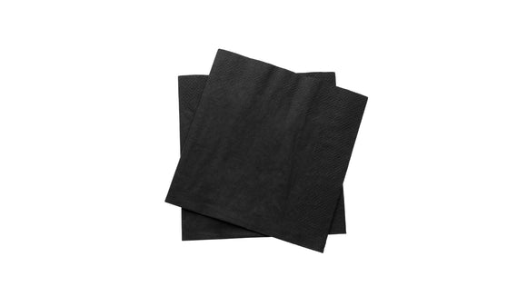 9.45X9.45 2 PLY BLACK CKTL BEVERAGE NAPKIN 4/250