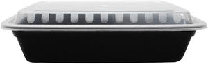 KARAT 28 OZ MICROWAVABLE BLACK FOOD CONTAINER W/LID 150/CT