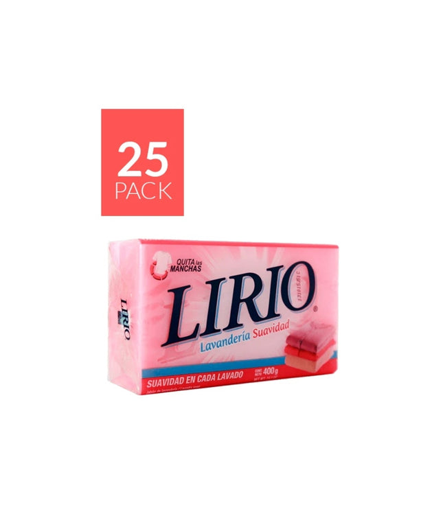 LIRIO LAUNDRY BAR SOAP PINK 25/400 GRS