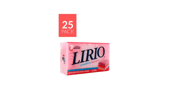 LIRIO LAUNDRY BAR SOAP PINK 25/400 GRS