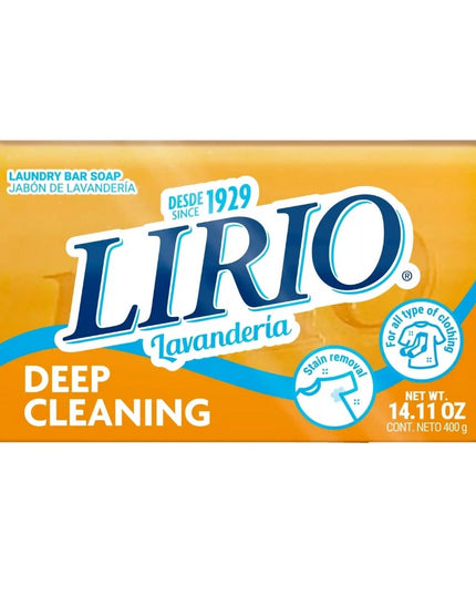 LIRIO LAUNDRY BAR SOAP YELLOW 25/400 GRS