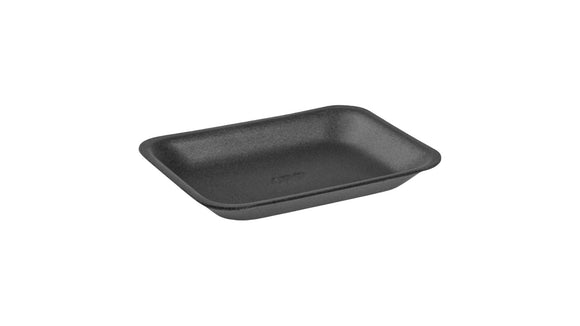4P BLACK MEAT TRAY 400/CS.