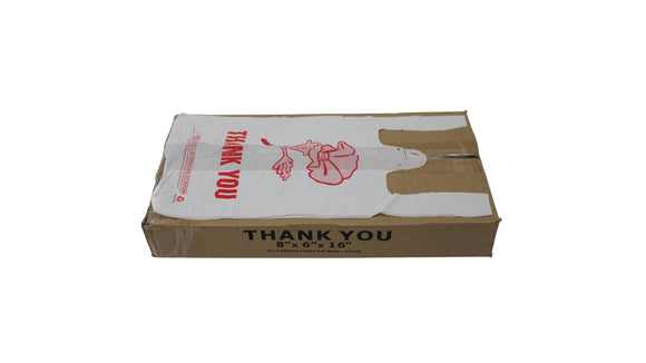8X6X16 WHITE T-SHIRT BAG 