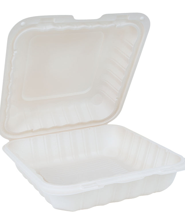 8'' X 8'' PET HINGED CONTAINER 1 COMPARTMENT 2/125CT
