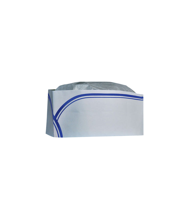 CAP PAPER BLUE STRIPE 100/CS.