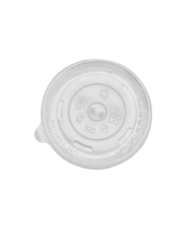CLEAR PP FLAT LID FOR PAPER & FOOD CONTAINER 6-16 OZ 1000/CS