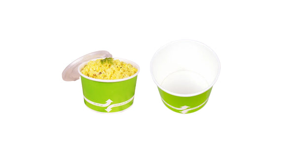 CONTAINER FOOD POLY PAPER GREEN 16 OZ. 1000/CS.