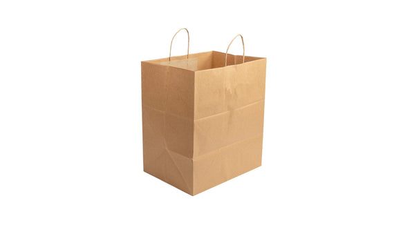 BROWN SHOPPING PAPER BAG W/ TWISTED HANDLES 200/CS