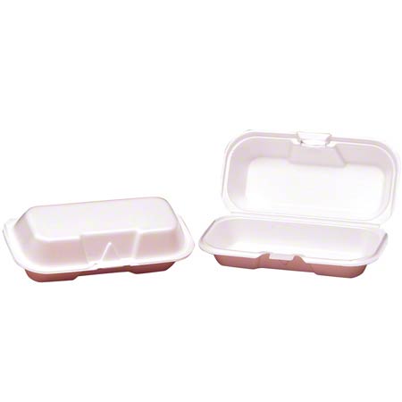 HOT-DOG WHITE FOAM CONTAINER 7.5 X 3 4/125 CS