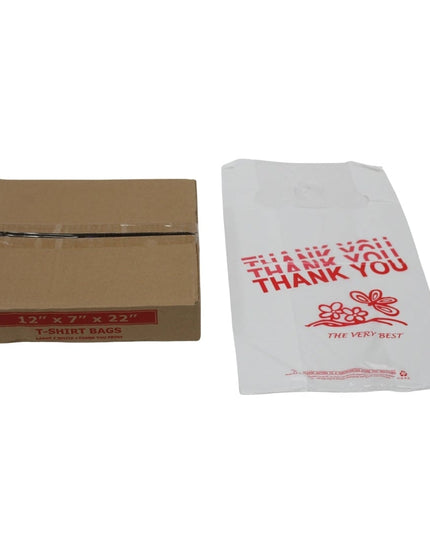 12 X 7 X 22' 0.44 MIL WHITE THANK YOU 1000/CS