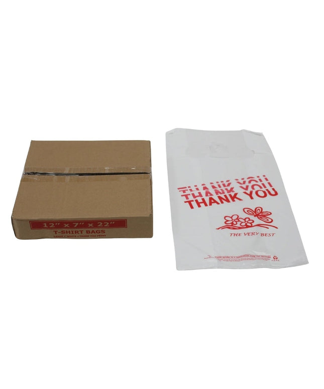 12 X 7 X 22' 0.44 MIL WHITE THANK YOU 1000/CS