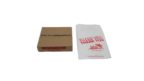 12 X 7 X 22' 0.44 MIL WHITE THANK YOU 1000/CS