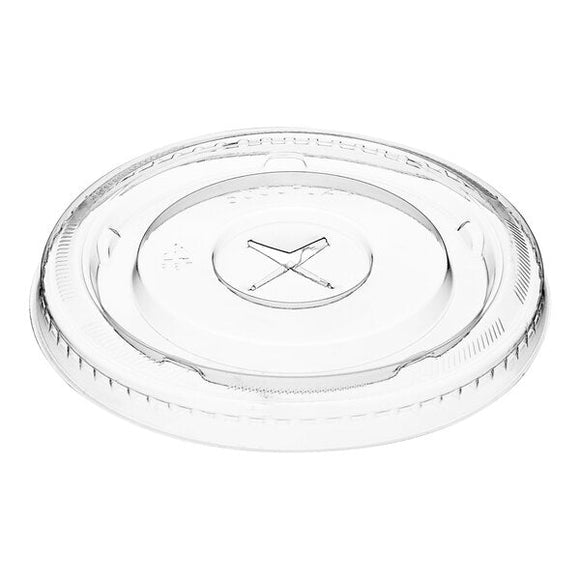 LID PLAST FLAT SLOTTED FOR 9-12 OZ PET CUP 1000/CS