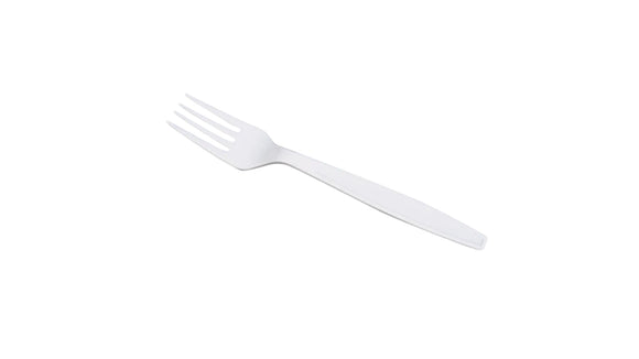 CUTLERY WRAPPED FORK HVY DTY WHITE 1000/CS
