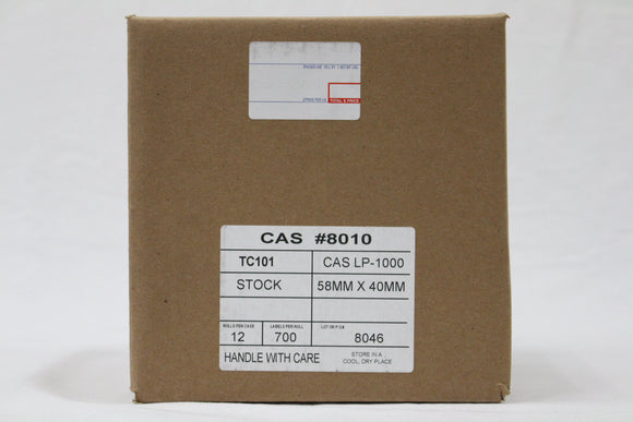 X-1493 LABEL CAS 58 MM X 40 MM 12/700