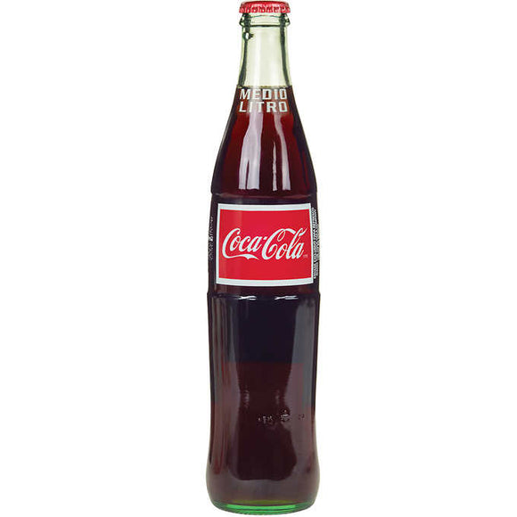 COCA COLA MEXICAN GLASS BOTTLE 1/2 LITER 24/CASE