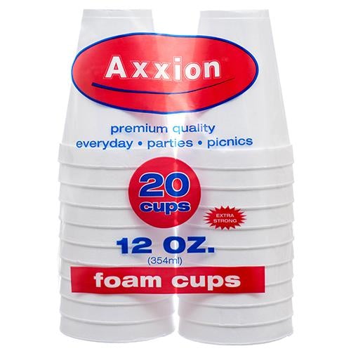 AXXION FOAM CUP 12 OZ. 18/20
