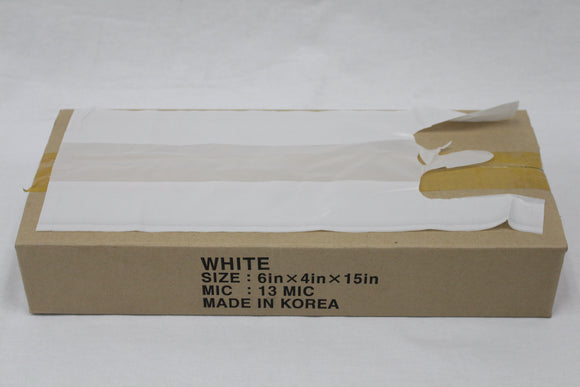 6X4X15 WHITE T-SHIRT BAG