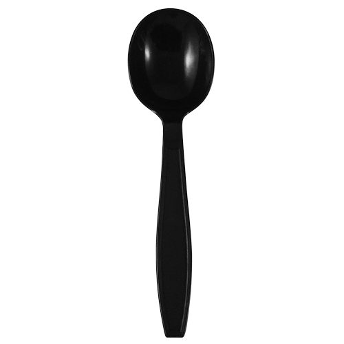 CUTLERY SPOON HVY DTY BLACK 1000/CS.