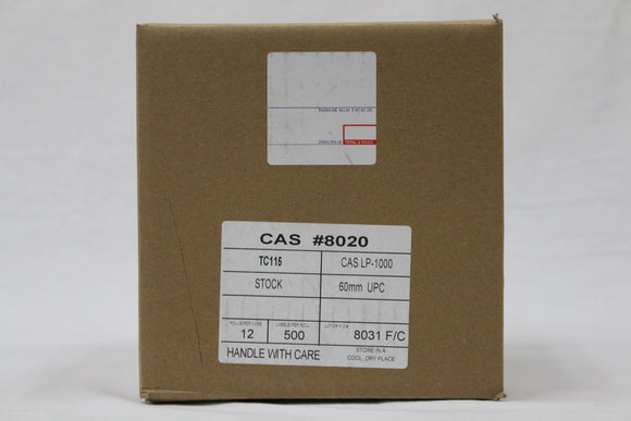 LABEL CAS 58 MM X 60 MM BLANK 12/500
