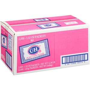 SUGAR PACKETS C&H 10 OZ. 2000/CS.