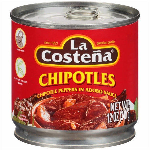 LA COSTENA CHIPOTLES PEPPERS IN ADOBO 12/12 OZ.