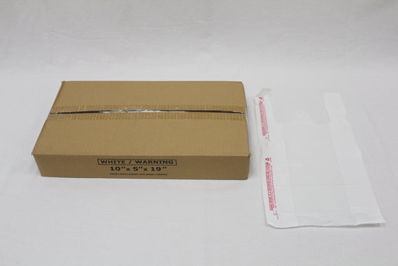 10X5X19 WHITE T-SHIRT BAG