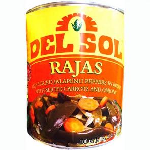 DEL SOL JALAPENOS RAJAS ESCABECHE 6/10