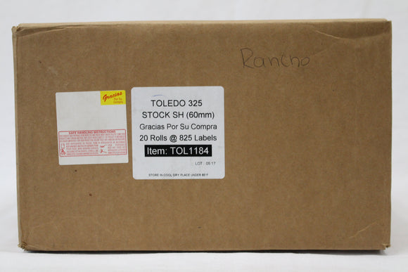 LABEL TOLEDO SH 325 60MM 20/825.