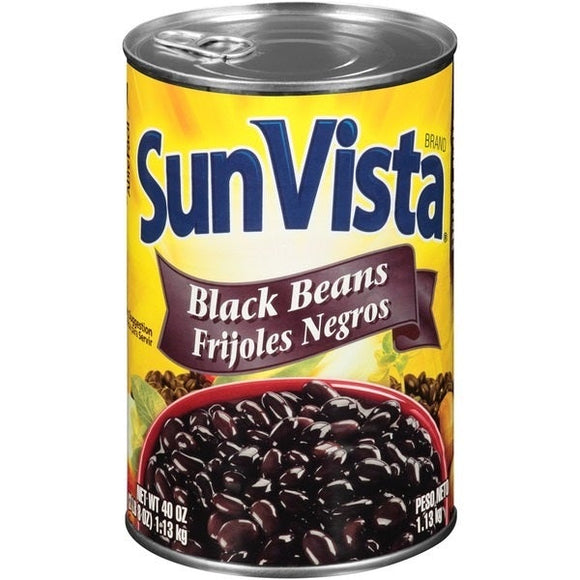 SUN VISTA BLACK BEANS 12/40 OZ.