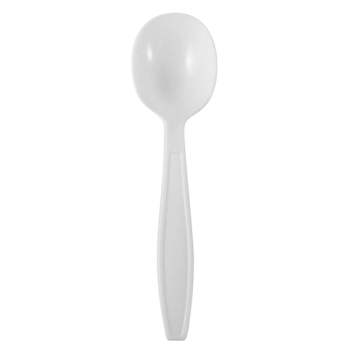 CUTLERY SOUP SPOON HVY DTY WHITE 1000/CS.