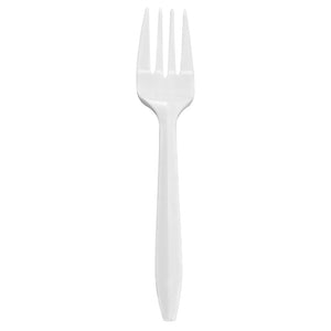 CUTLERY FORK MED WHITE 1000/CS.