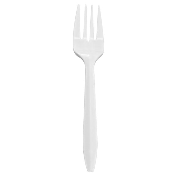 CUTLERY FORK MED WHITE 1000/CS.