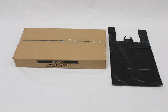10X5X19 BLACK T-SHIRT BAG