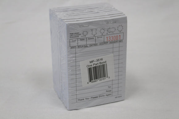 GUEST CHECK GREEN 100/100 PCS.