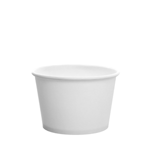 CONTAINER FOOD POLY PAPER WHITE 8 OZ. 1000/CS.