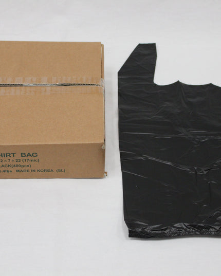 12X7X22 BLACK T-SHIRT BAG