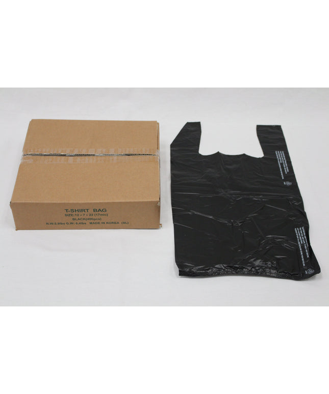 12X7X22 BLACK T-SHIRT BAG