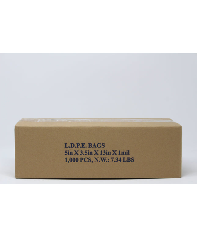 5 X 3.5 X 13 LD CLEAR BAG 1000/CS.