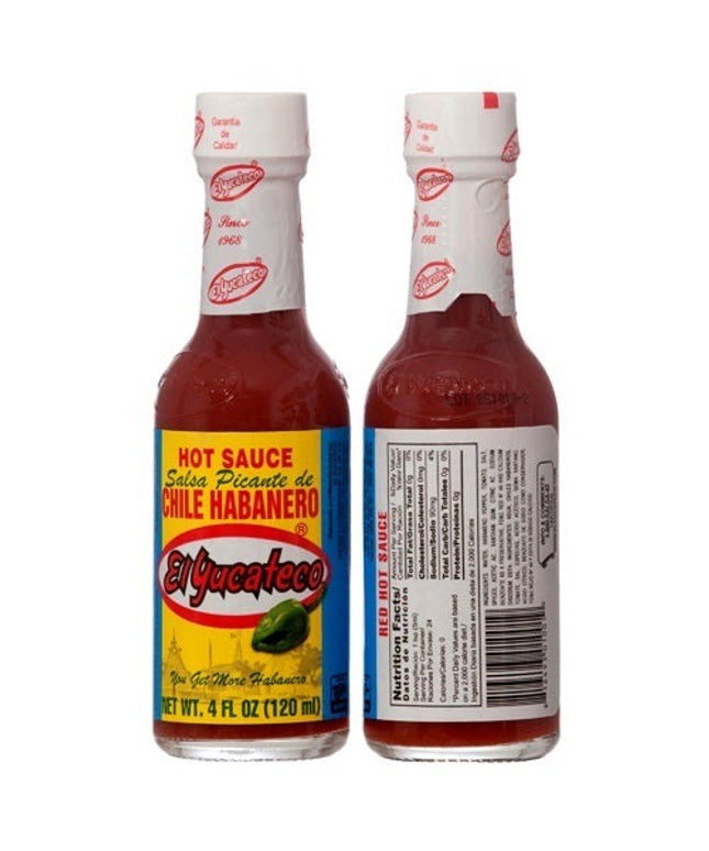 EL YUCATECO RED HABANERO SAUCE 12/4 OZ.