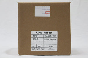 X-1493 LABEL CAS 58 MM X 40 MM 12/700