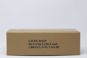 5 X 3.5 X 13 LD CLEAR BAG 1000/CS.