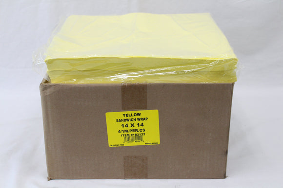 14X14 DRY WAX YELLOW 4/1000.