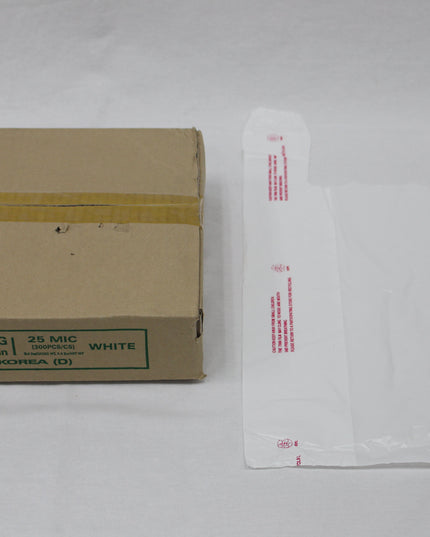 12 X 7 X 22 T-SHIRT BAG 25 MIC 300/CS