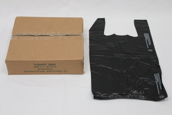12X7X22 BLACK T-SHIRT BAG