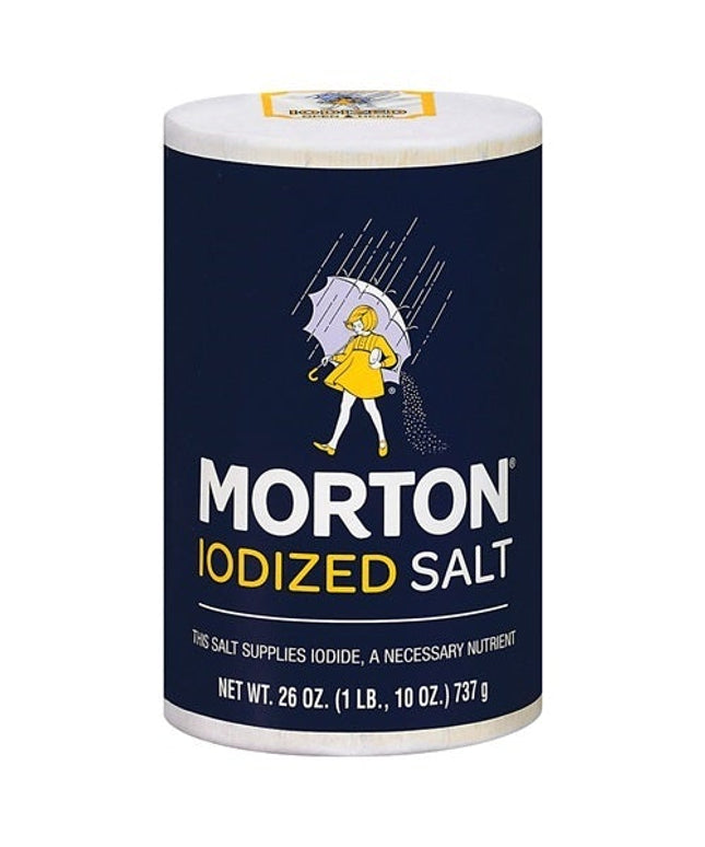 MORTON IODIZED SALT 24/26 OZ.