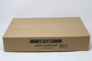 18 X 24 L.D. CLEAR BAGS 400/CS.