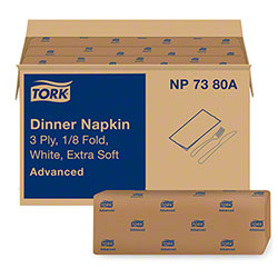 NAPKIN DINNER TORK 1/8 FOLD 17 X 16.2 3 PLY 6/290